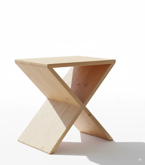 Wood_X_Shape_Teapoy