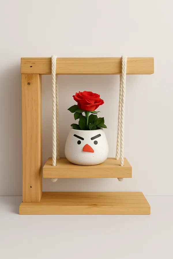 Pine_Wood_Swinging_Planter_For_Office