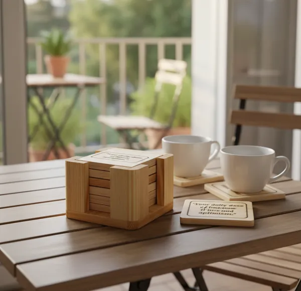 Pine_Wood_Square_Engraved_Quotes_Tea_Coasters