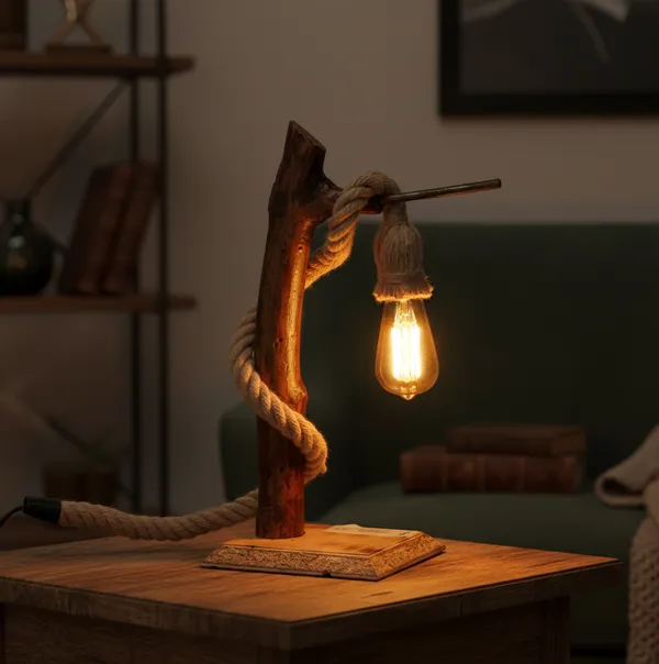 Wood_Rustic_Rope_Tied_Lamp_Set