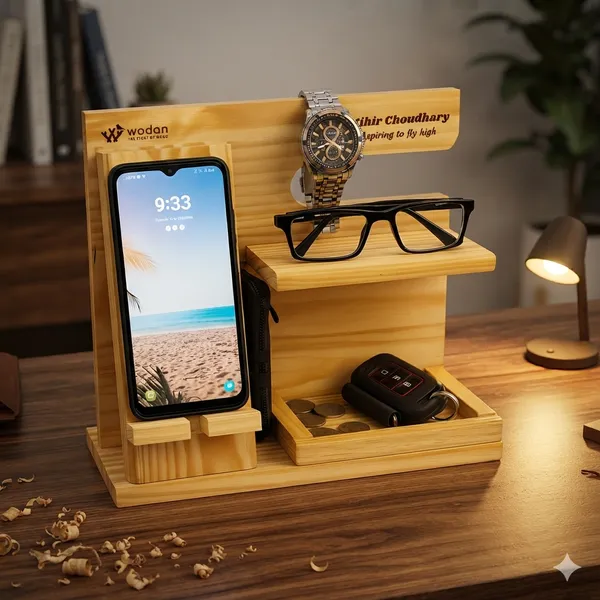 Woodan_Pine_Wood_Docking_Station