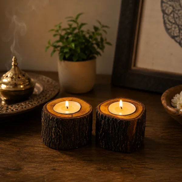Wood_Log_Single_Candle_Diya_Holder_Pack_Of_2