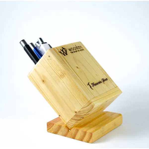 Pine_Wood_Inclined_Pen_Holder