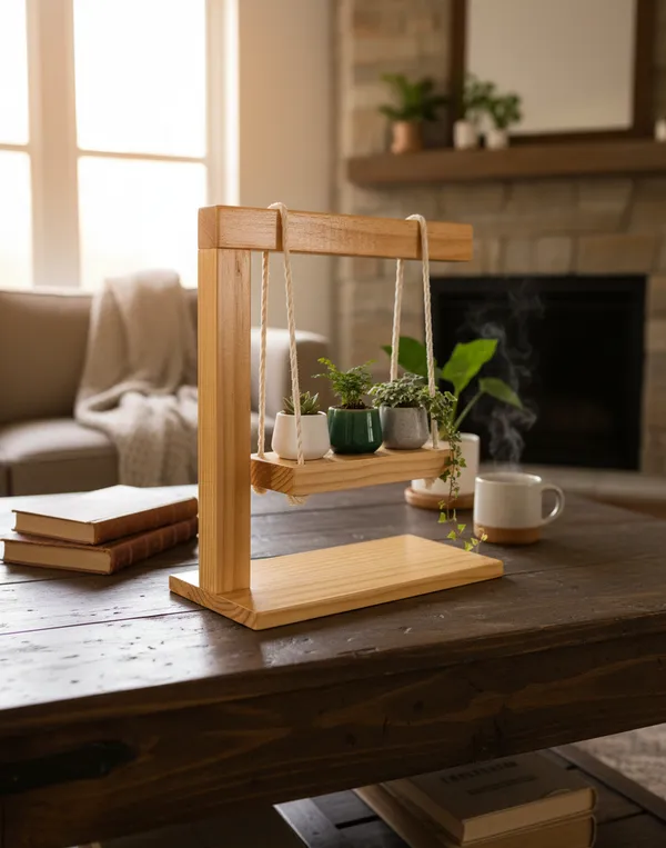 Pine_Wood_Swinging_Planter_For_Office