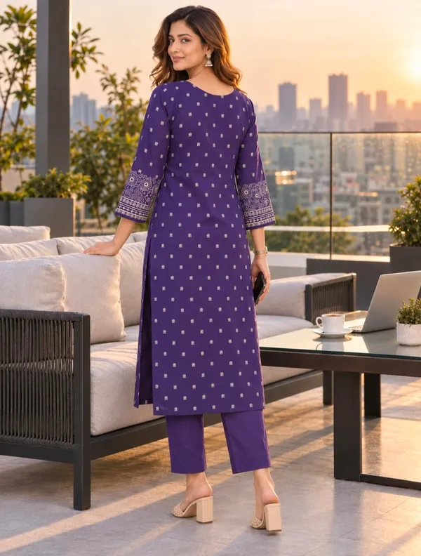 Purple_Cotton_Straight_Printed_Kurta_Set_For_Women