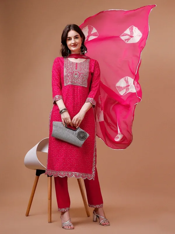 Pink_Chanderi_Straight_Embroidered_Kurta_Set_For_Women