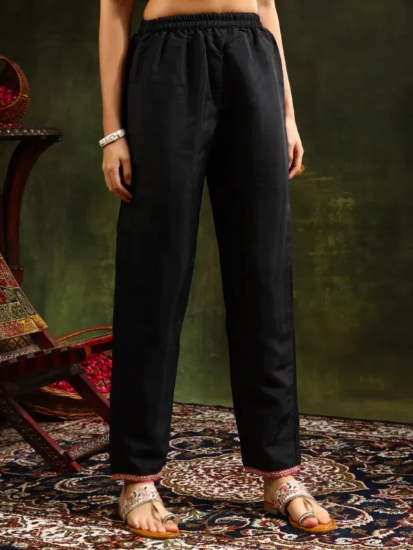 Black_Cotton_Straight_Embroidered_Kurta_Set_For_Women