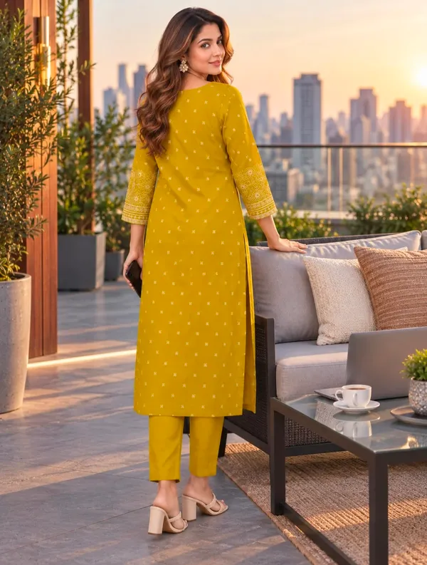 Yellow_Cotton_Straight_Printed_Kurta_Set_For_Women