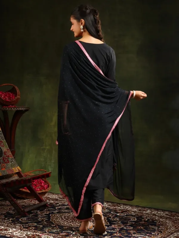 Black_Cotton_Straight_Embroidered_Kurta_Set_For_Women