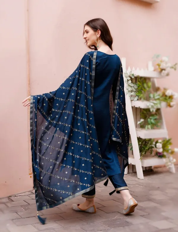 Blue_Silk_Straight_Embellished_Kurta_Set_For_Women