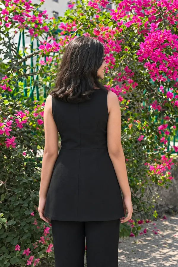 Black_Cotton_Flex_Sleeveless_Peplum_Co-Ord_Set_For_Women