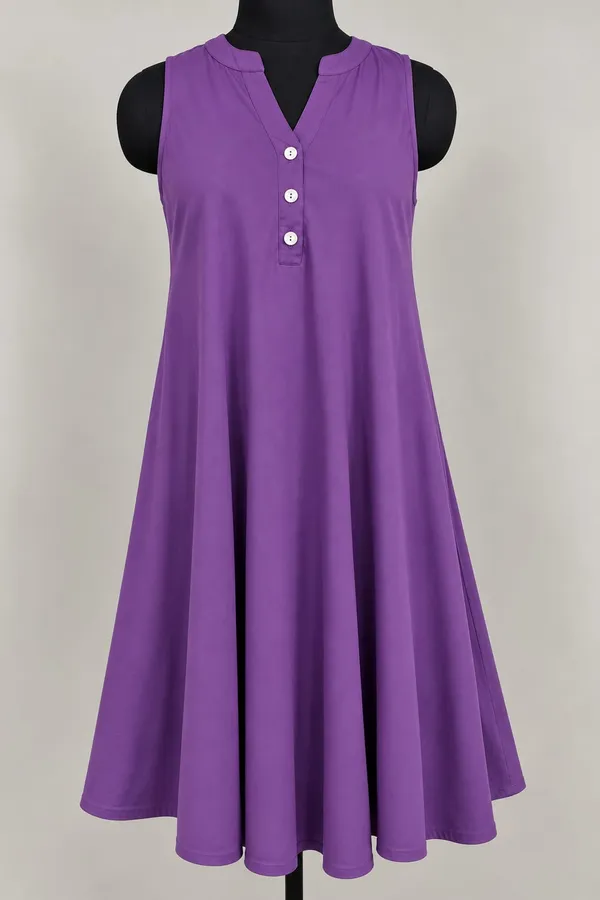 Purple_Cotton_Flex_Sleeveless_A-Line_Flared_Dress_For_Women