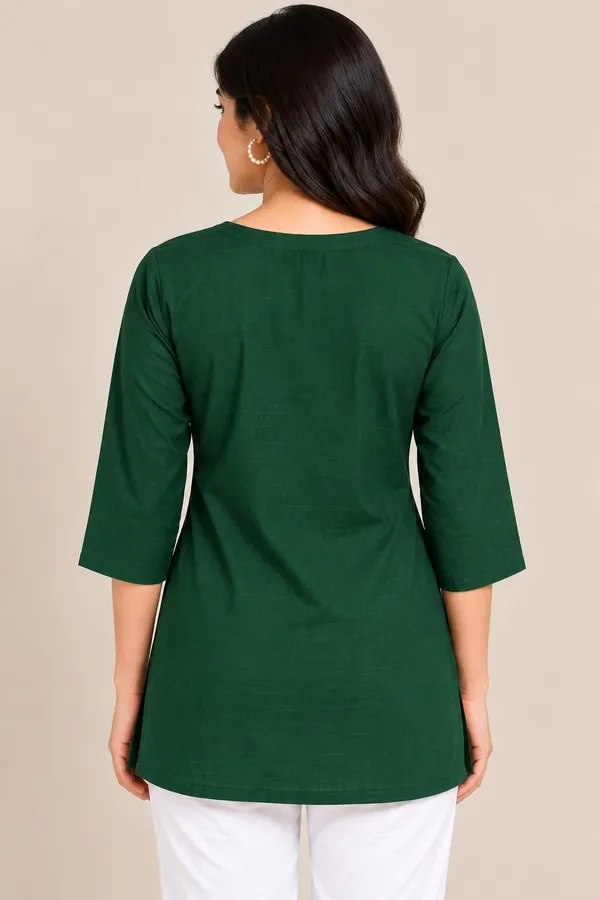 Green_Cotton_Flex_Regular_Fit_Tunic_For_Women