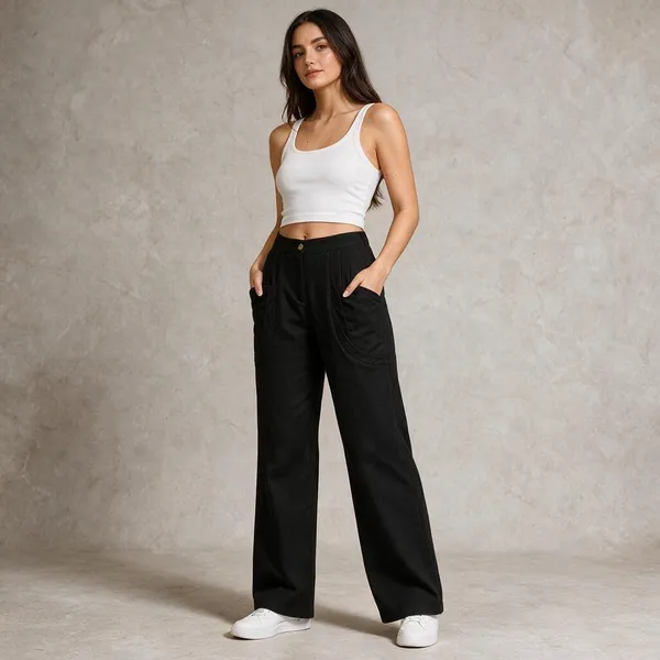 Black_Cotton_Flex_Wide_Leg_Trousers_For_Women