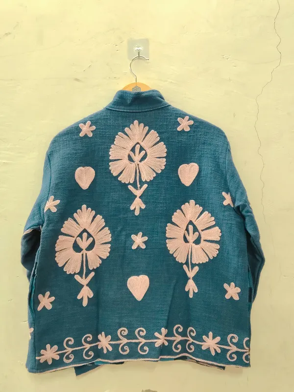 Teal_Floral_Embroidered_Full_Sleeve_Jacket_For_Women