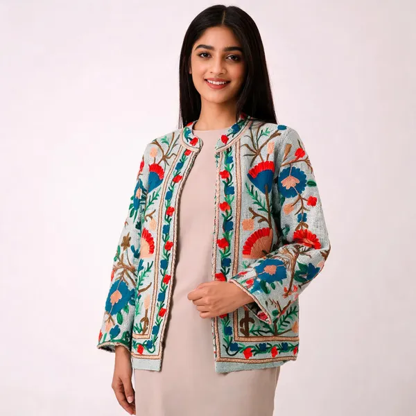 Grey_Floral_Embroidered_Full_Sleeve_Zip_Up_Jacket_For_Women