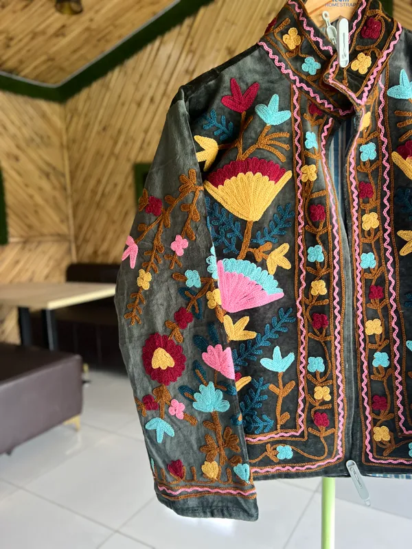 Teal_Denim_Floral_Embroidered_Jacket_For_Women