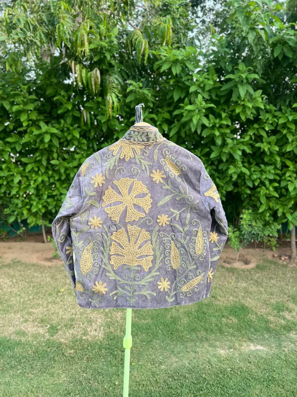 Grey_Velvet_Embroidered_Bandhgala_Jacket_For_Women