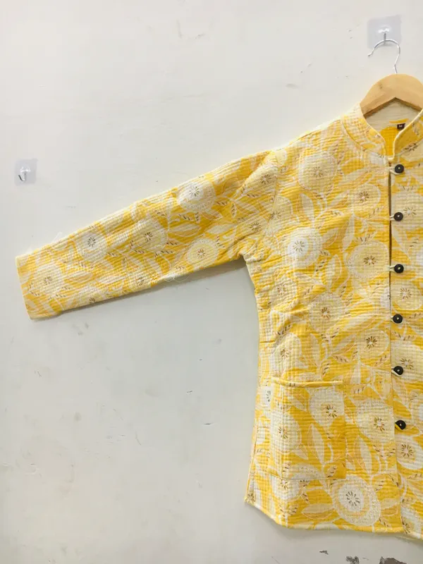 Yellow_Cotton_Floral_Printed_Jacket_For_Women