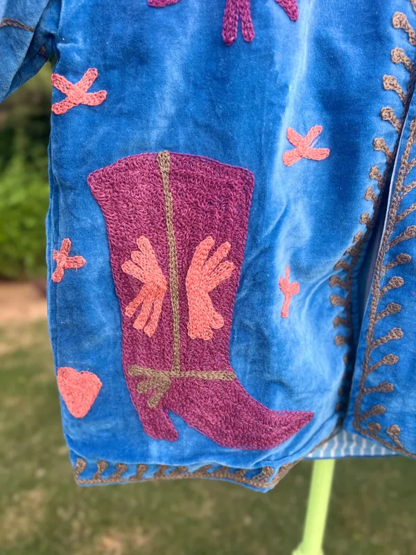 Blue_Velvet_Embroidered_Jacket_For_Women