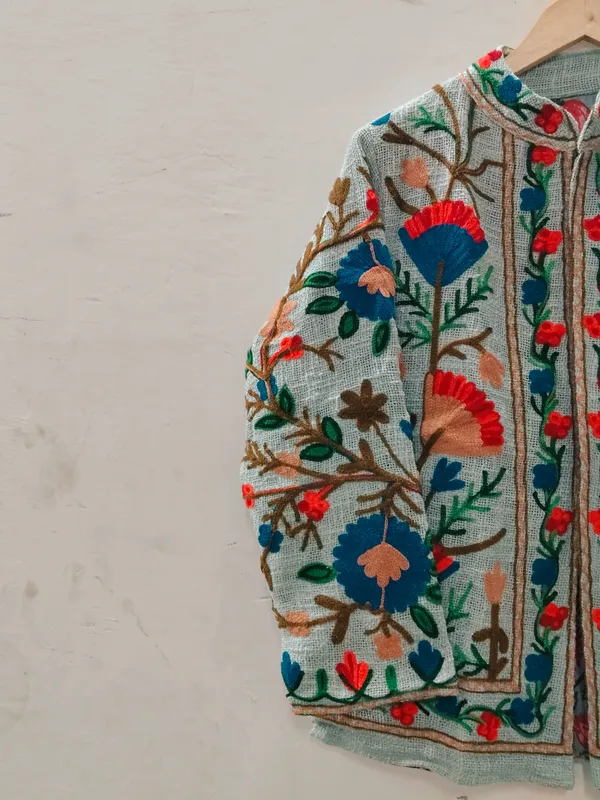 Grey_Floral_Embroidered_Full_Sleeve_Zip_Up_Jacket_For_Women