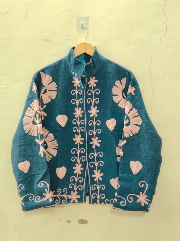 Teal_Floral_Embroidered_Full_Sleeve_Jacket_For_Women