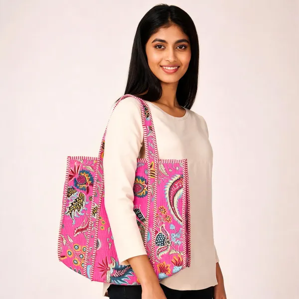 Pink_Cotton_Floral_Printed_Tote_Bag_For_Women