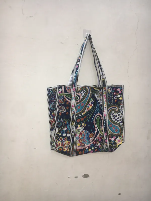 Multicolour_Cotton_Paisley_Floral_Quilted_Tote_Bag_For_Women