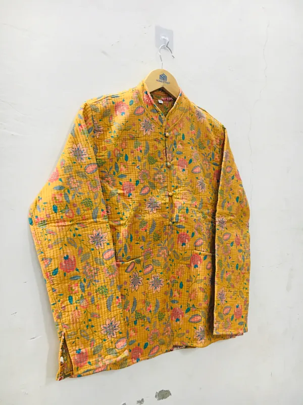 Mustard_Cotton_Floral_Paisley_Print_Mandarin_Collar_Jacket_For_Women