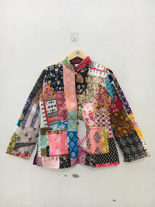 Multicolour_Cotton_Relaxed_Patchwork_Jacket_For_Women