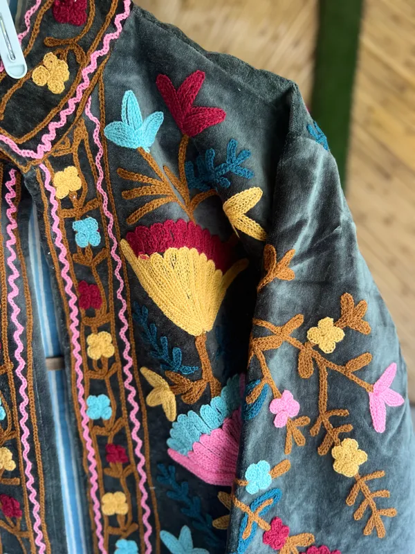 Teal_Denim_Floral_Embroidered_Jacket_For_Women