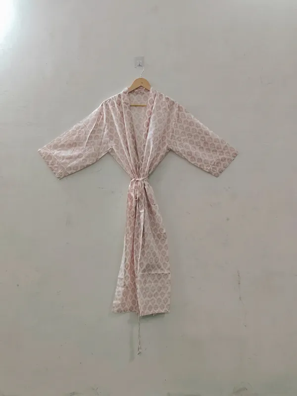 Pink_Cotton_Printed_Wrap_Kimono_Robe_For_Women