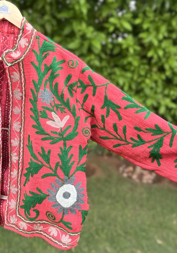 Red_Floral_Embroidered_Full_Sleeve_Jacket_For_Women