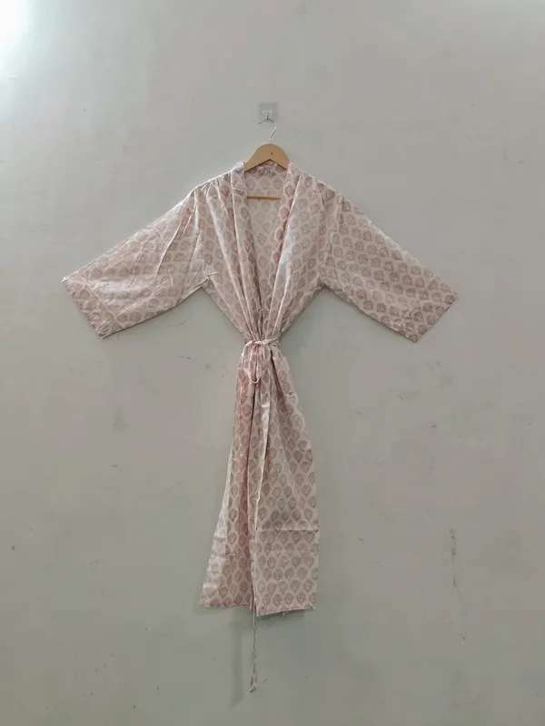 Pink_Cotton_Printed_Wrap_Kimono_Robe_For_Women