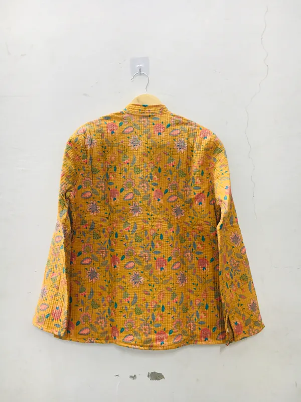 Mustard_Cotton_Floral_Paisley_Print_Mandarin_Collar_Jacket_For_Women