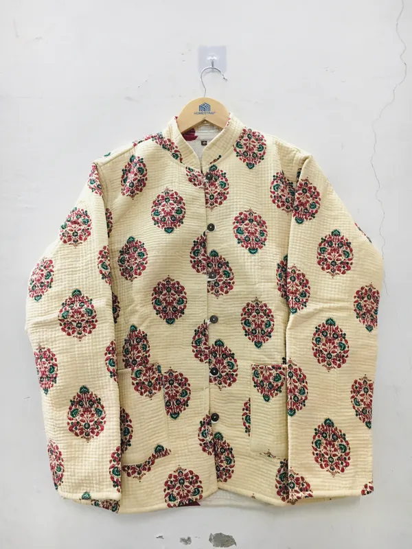 Cream_Cotton_Quilted_Floral_Printed_Jacket_For_Women