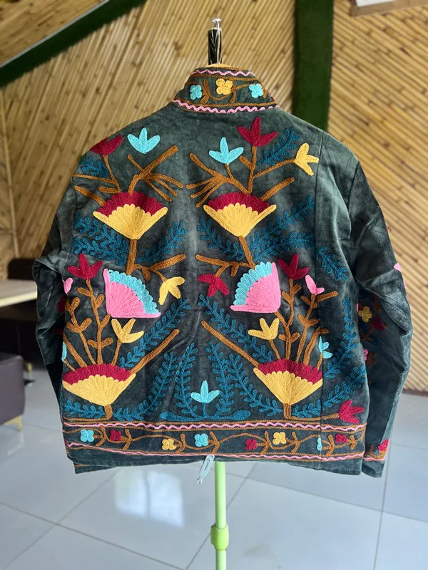 Teal_Denim_Floral_Embroidered_Jacket_For_Women