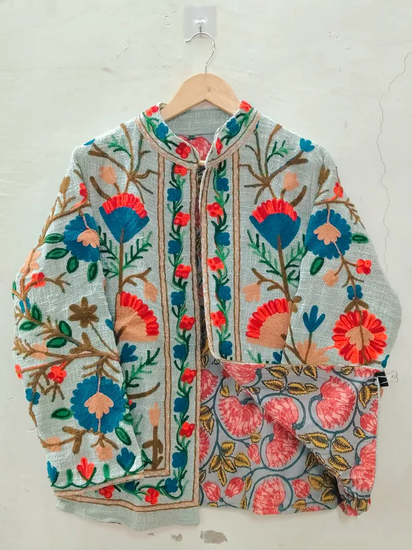 Grey_Floral_Embroidered_Full_Sleeve_Zip_Up_Jacket_For_Women