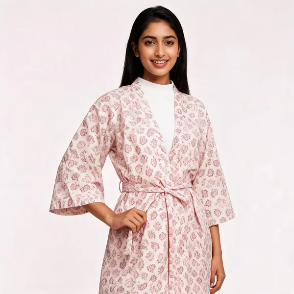 Pink_Cotton_Printed_Wrap_Kimono_Robe_For_Women