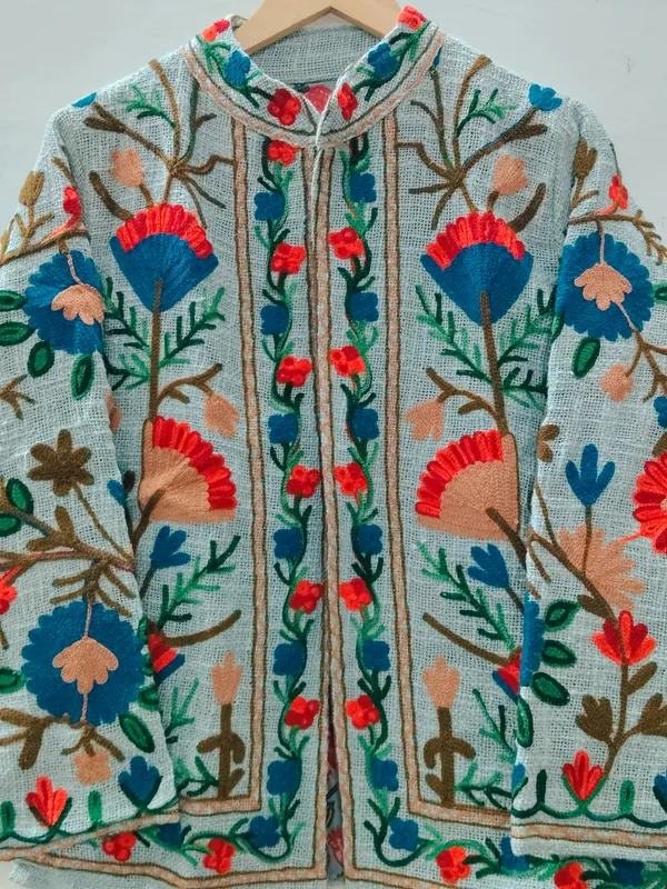 Grey_Floral_Embroidered_Full_Sleeve_Zip_Up_Jacket_For_Women