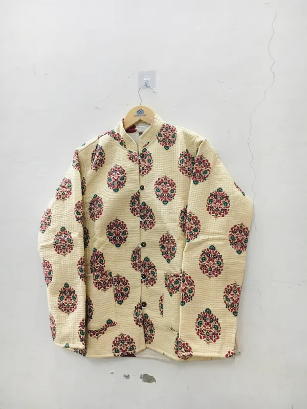 Cream_Cotton_Quilted_Floral_Printed_Jacket_For_Women