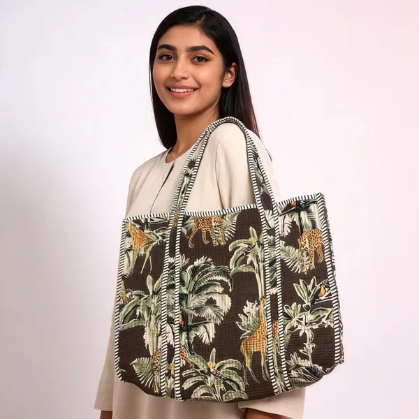 Brown_Cotton_Tropical_Print_Tote_Bag_For_Women