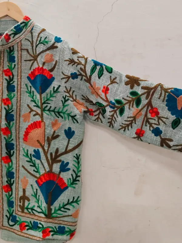 Grey_Floral_Embroidered_Full_Sleeve_Zip_Up_Jacket_For_Women