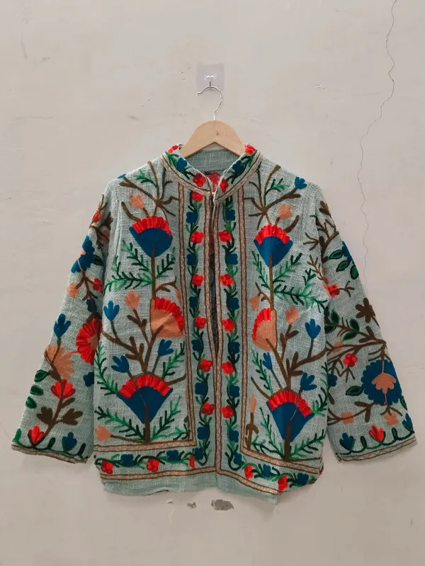 Grey_Floral_Embroidered_Full_Sleeve_Zip_Up_Jacket_For_Women
