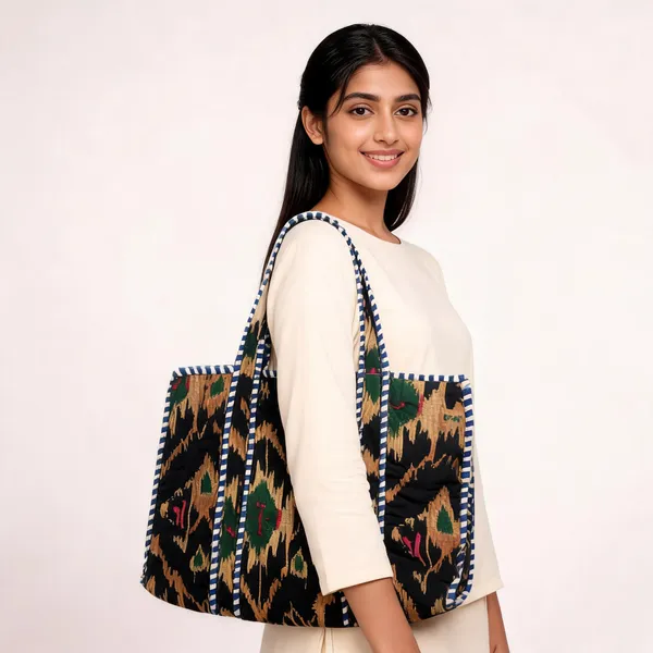 Black_Cotton_Printed_Quilted_Tote_Bag_For_Women