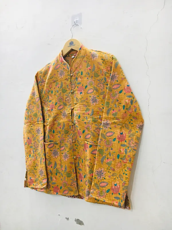 Mustard_Cotton_Floral_Paisley_Print_Mandarin_Collar_Jacket_For_Women
