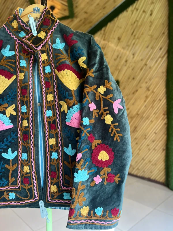 Teal_Denim_Floral_Embroidered_Jacket_For_Women