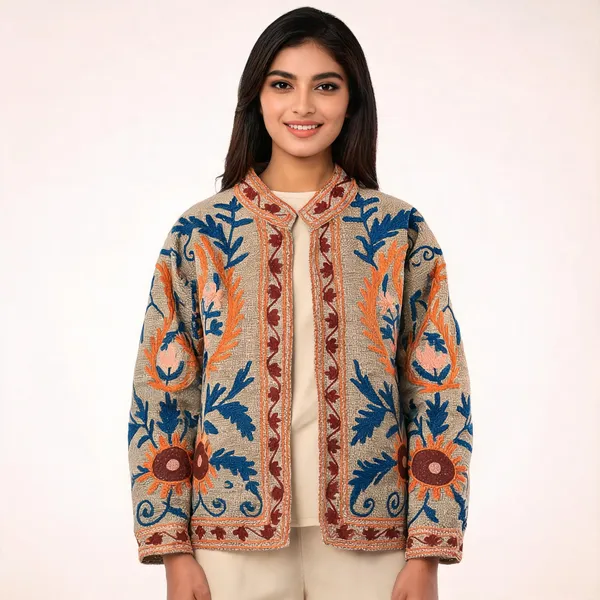 Beige_Floral_Embroidered_Full_Sleeve_Ethnic_Jacket_For_Women