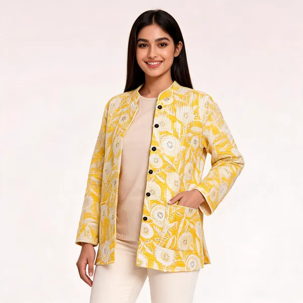 Yellow_Cotton_Floral_Printed_Jacket_For_Women