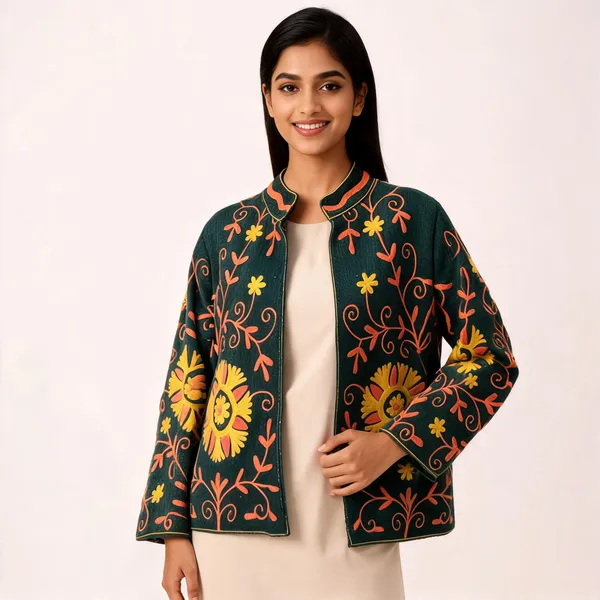 Green_Floral_Embroidered_Full_Sleeve_Jacket_For_Women